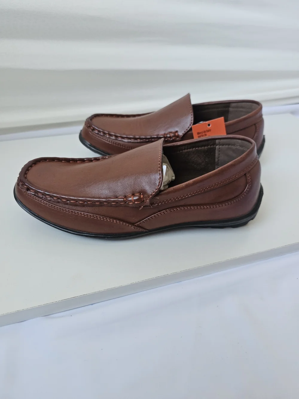 Deer Stags Kids Booster Slip-On Loafers - Dark Luggage Brown, Size 4M - Picture 9 of 16